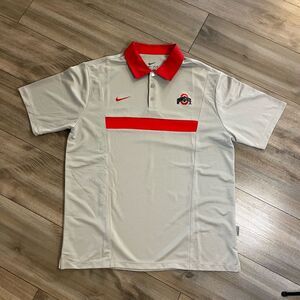 Nike Ohio State Athletic Workout Polo Men Large‎ Bin K-210